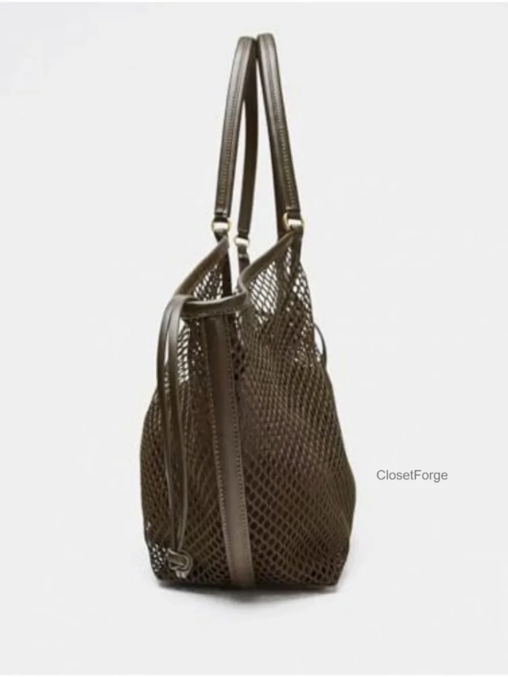 Large Mesh Hobo Bag Women Summer Beach Tote with Inner Pouch Travel Handbag